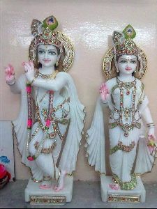 Marble Radha Krishna Statue