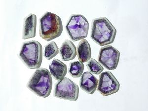 Trapiche Amethyst Slice Stone