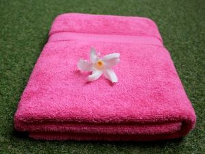 Fuschia Pink Cotton Bath Towels