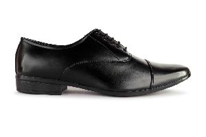 Black Leather Formal Lace Shoes