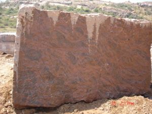 red granite block