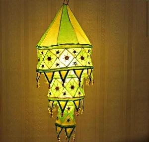 Handicraft three folded lamp shade