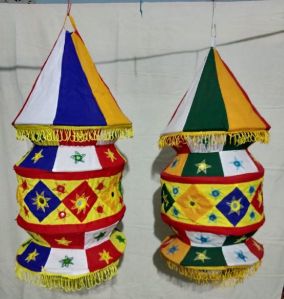 Handicraft three folded lamp shade