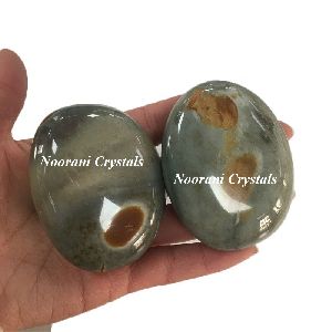Natural Polychrome Jasper Palm Stones