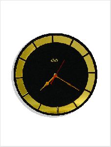 Golden and Black Wall Clock