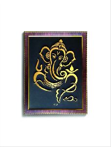 Golden Color Shree Ganesha Wall Mural