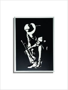 Trumpet Player 3D Wall Mural