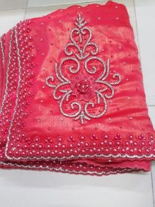 Hand Work Jarkan Fancy Saree