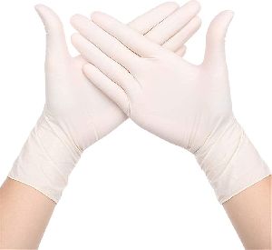 WHITE NITRILE GLOVES