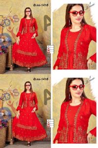 Rayon kurti design number 1415