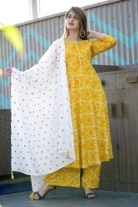 Cotton Mulmul Mustard Kurti