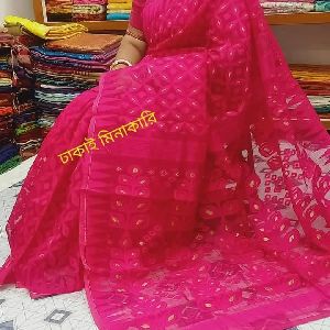 DHAKA JAMDANI SAREE (SOFT MINAKAI)