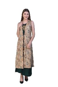 Women Gathered Beige Dress