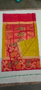 soft silk turning border saree