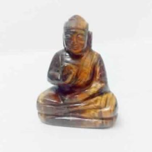 Tiger Eye Stone Buddha Statue