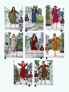 Mannat Fashion Isha Women Embroidered Rayon Straight Kurta