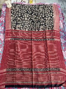 Gicha staple border printed saree