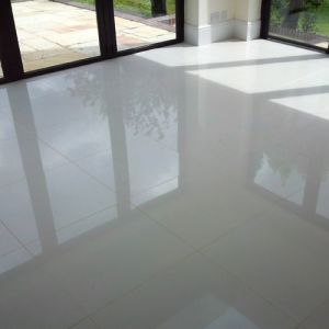 Polished floor tile