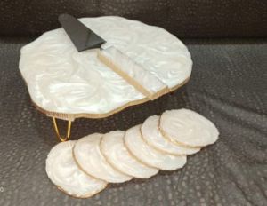 White Resin Cake Stand