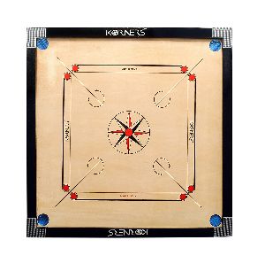 Korners Matte Finish Round Pocket Carrom Board (32 Inches)