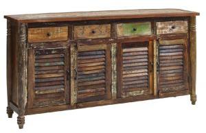 183x42x90 cm Solid Waste Wood Sideboard