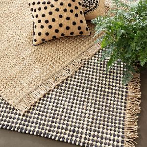 Jute Woven Kuba Black Rugs