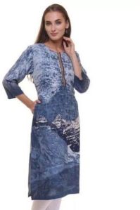 Ladies Rayon Printed Kurti