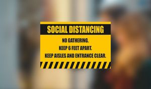 Social Distancing Window Decals