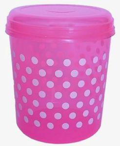 Polka Dot Printed Plastic Container