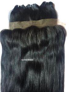 Transparent lace frontal and closure with matching bundles human hair