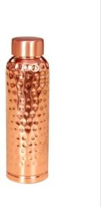 copper hammered water bottle