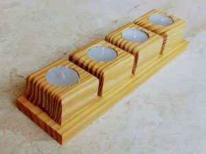 Wooden candle 1