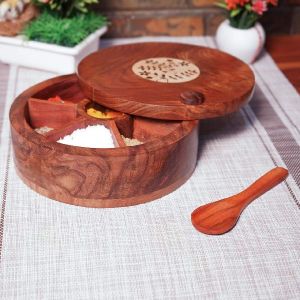 Wooden masala box