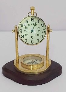 Nautical Vintage Brass Table Clock