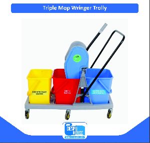 Triple Mop Wringer Trolley