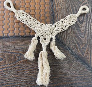 macrame curtain holder