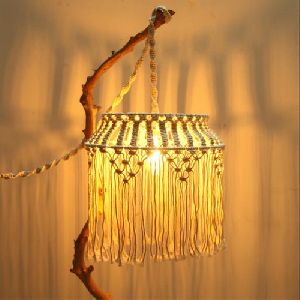 Macrame lamp shade