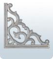 7.25 X 7.25 Inch Corner Decorative CI Casting