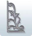 7 X 4 Inch Corner Decorative CI Casting