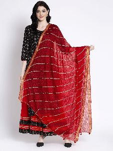 Red Kota Cotton Dupatta