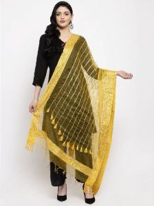 Yellow Organza Dupatta