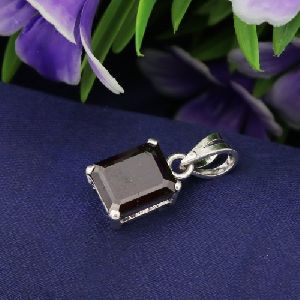 Garnet Baguette Pendant