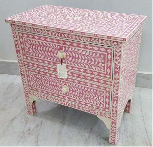 Natural White Bone Pink Cabinet