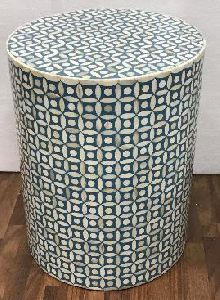 bone inlay Side Table gragon eye