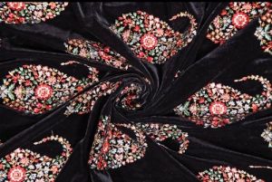 Embroidered Velvet Fabric