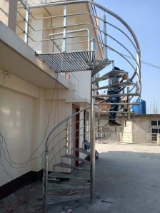 Outdoor Stainless Steel Spiral Staircase