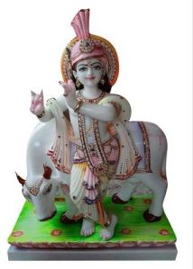 White Marble Krishna Statue