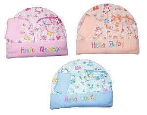 Girl Baby Cap Mittens