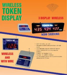 DIGITAL ELECTRONIC WIRELESS TOKEN NUMBER DISPLAY