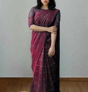 Striped Linen Saree